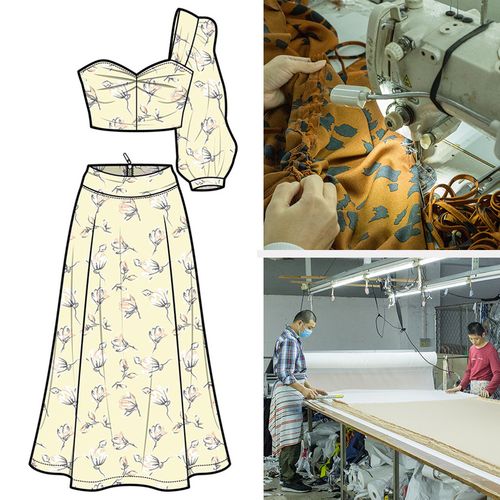 淘工厂女装生产定制服装加工厂小批量来图打版小单贴牌连衣裙衬衣